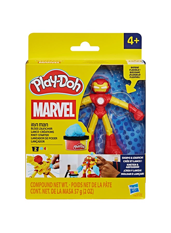 Play-Doh Marvel Iron Man Blast Launcher Action Figure Playset - Image 1